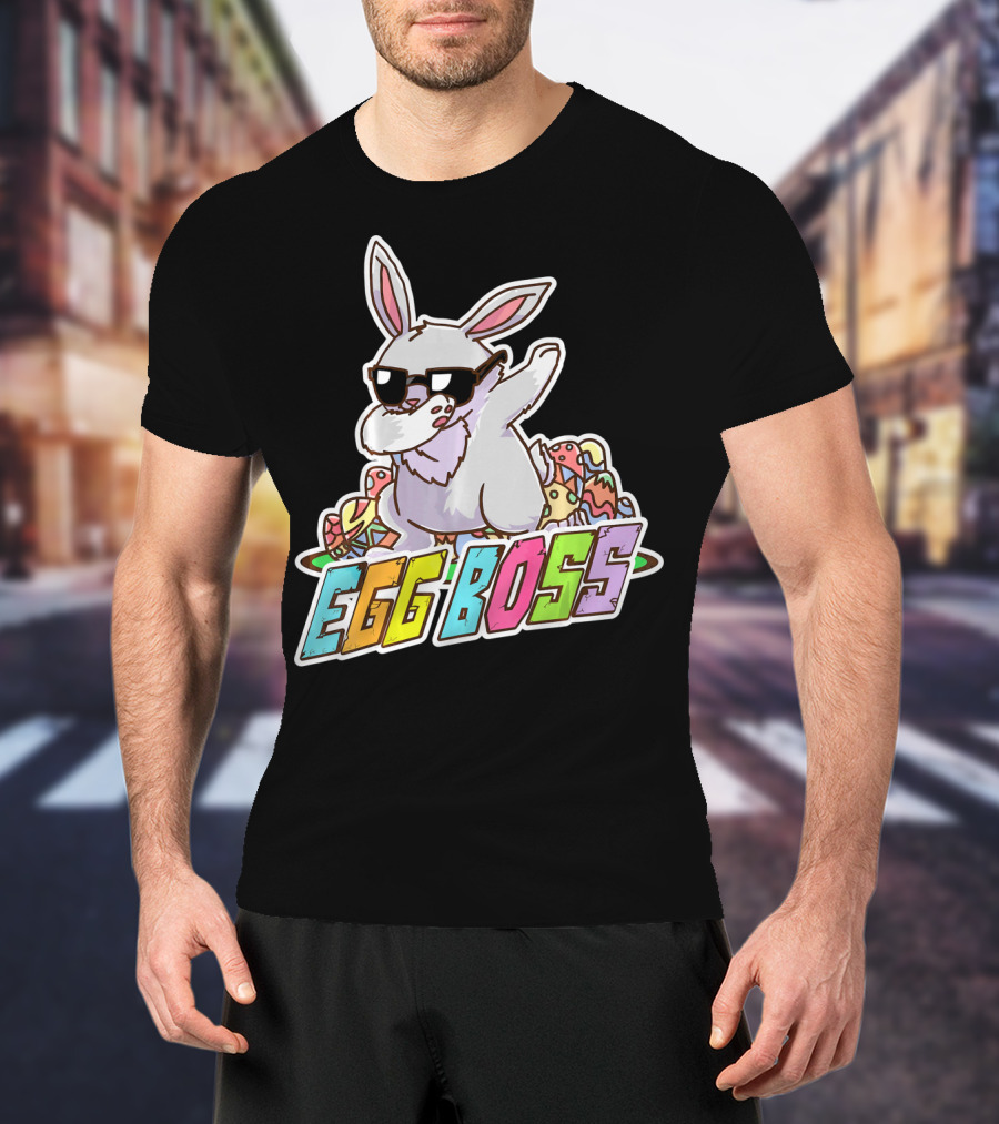 EGG BOSS Easter Bunny Dabbing Sunglasses T-Shirt