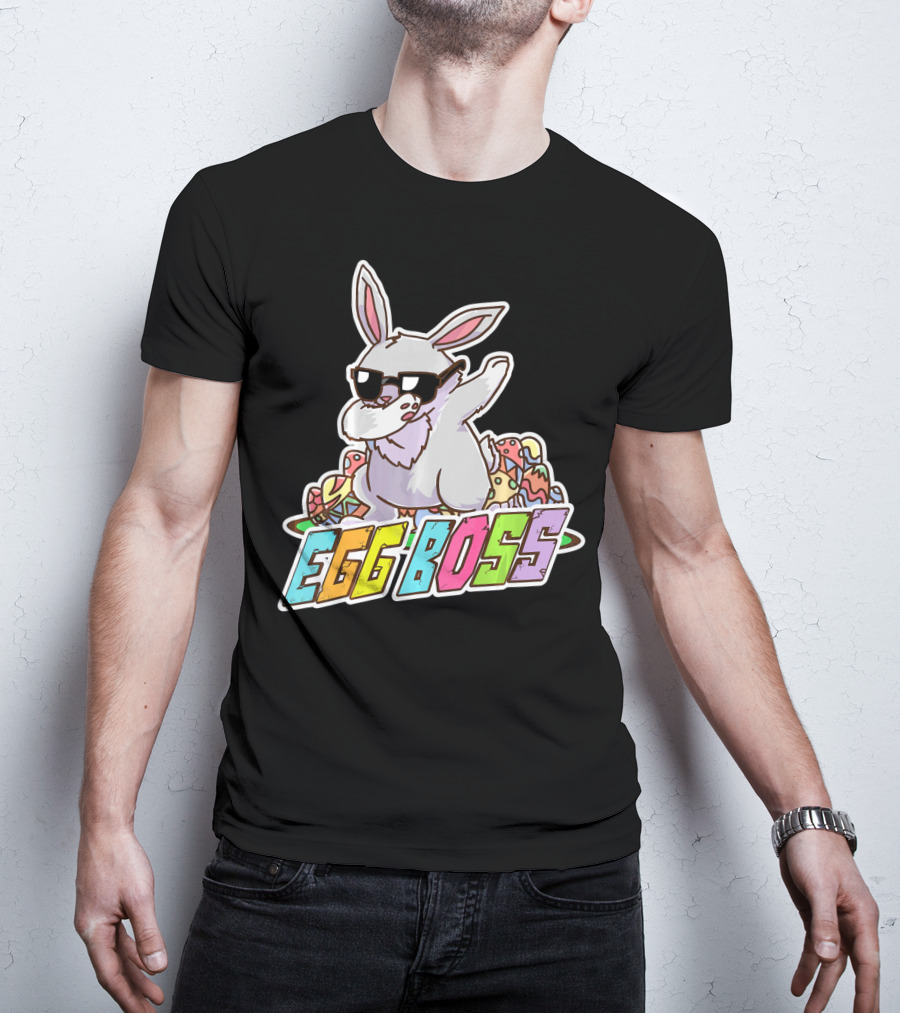 EGG BOSS Easter Bunny Dabbing Sunglasses T-Shirt
