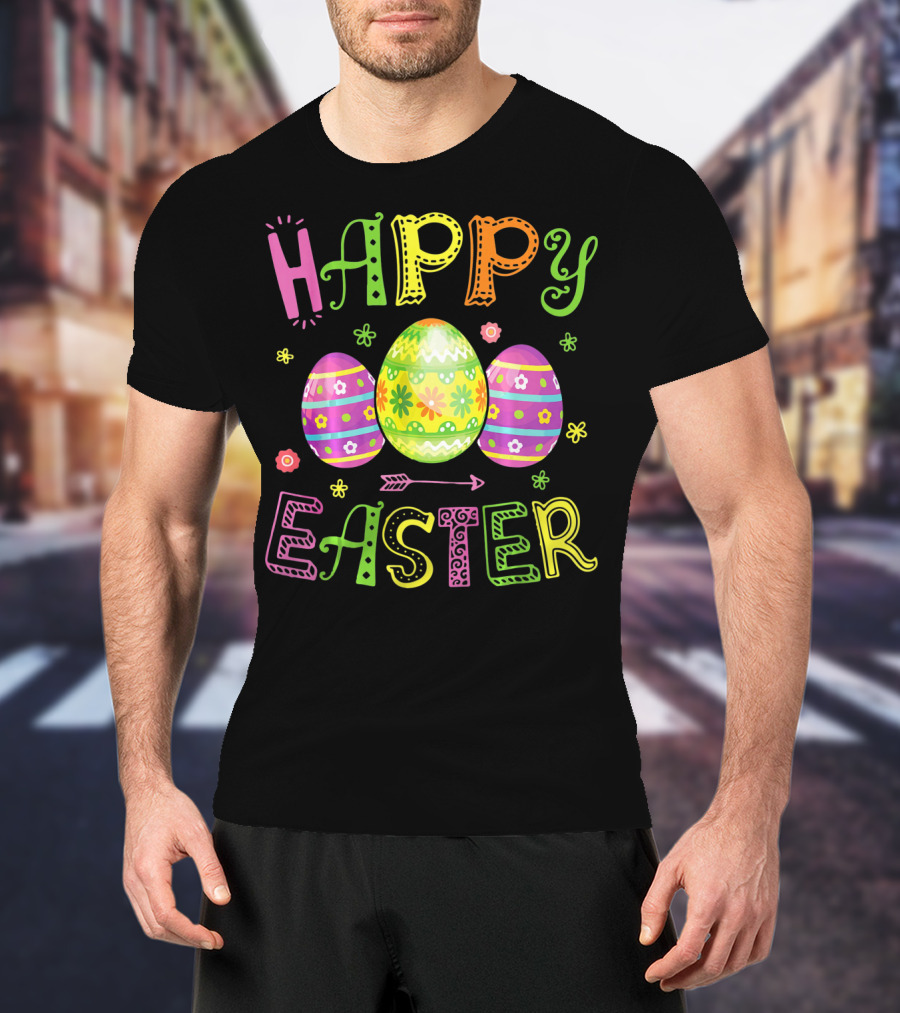 Happy Easter Egg Colorful T-Shirt