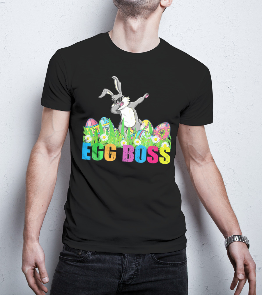 Egg Boss Dabbing Easter Bunny T-Shirt