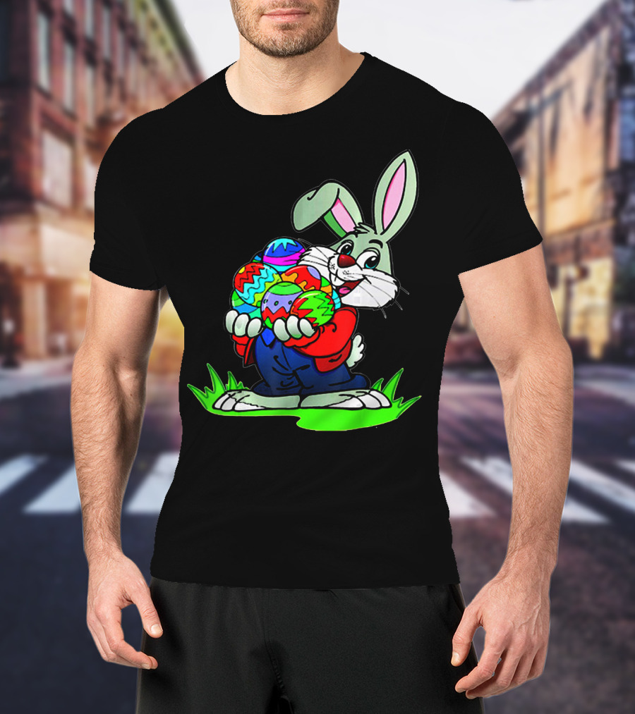Easter Bunny With Colorful Eggs T-Shirt