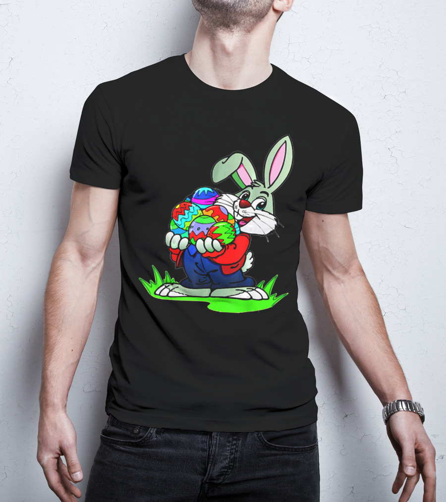 Easter Bunny With Colorful Eggs T-Shirt