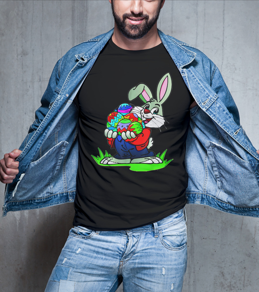 Easter Bunny With Colorful Eggs T-Shirt