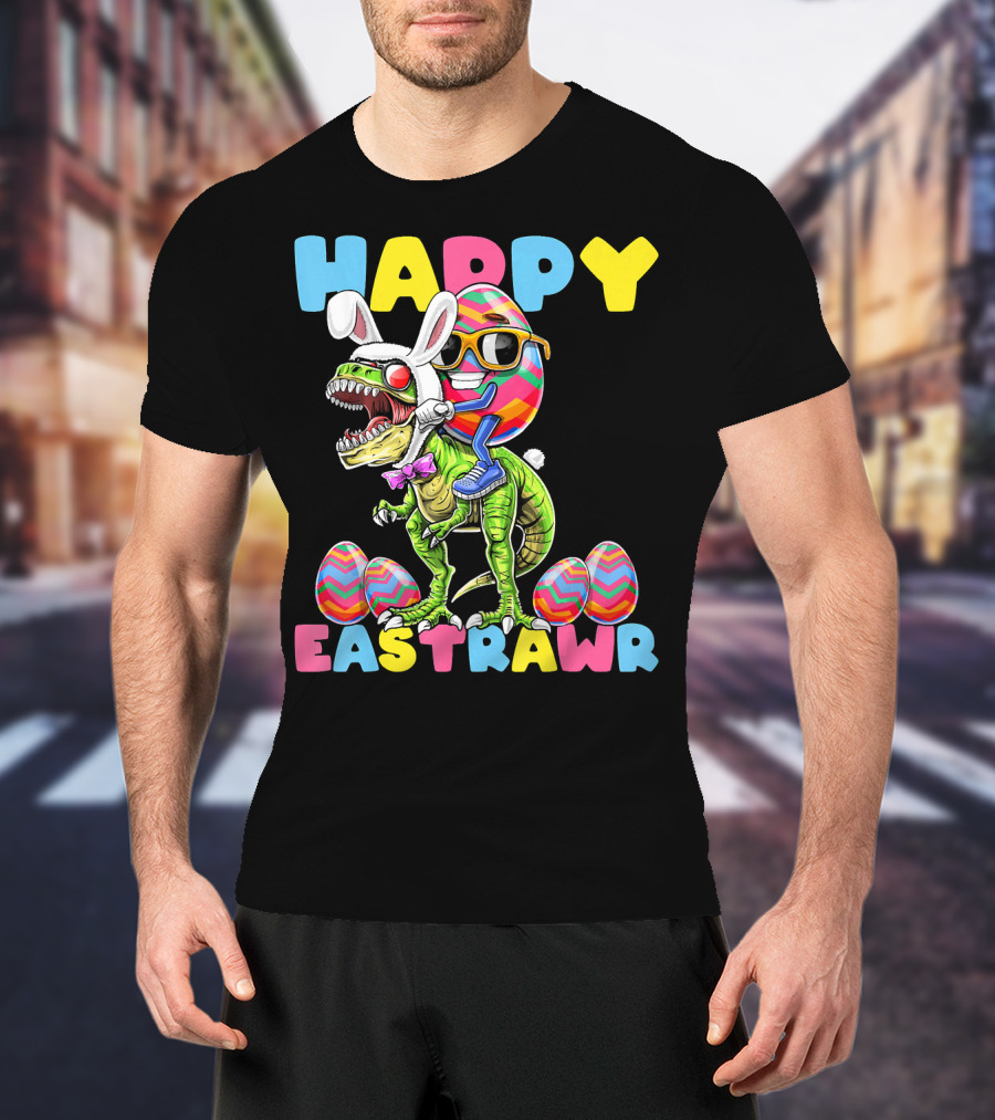 Happy Eastrawr Bunny Dinosaur Egg Rabbit T-Shirt