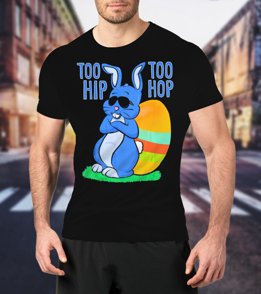 Too Hip Too Hop Easter Bunny Egg Girls Kids T-Shirt