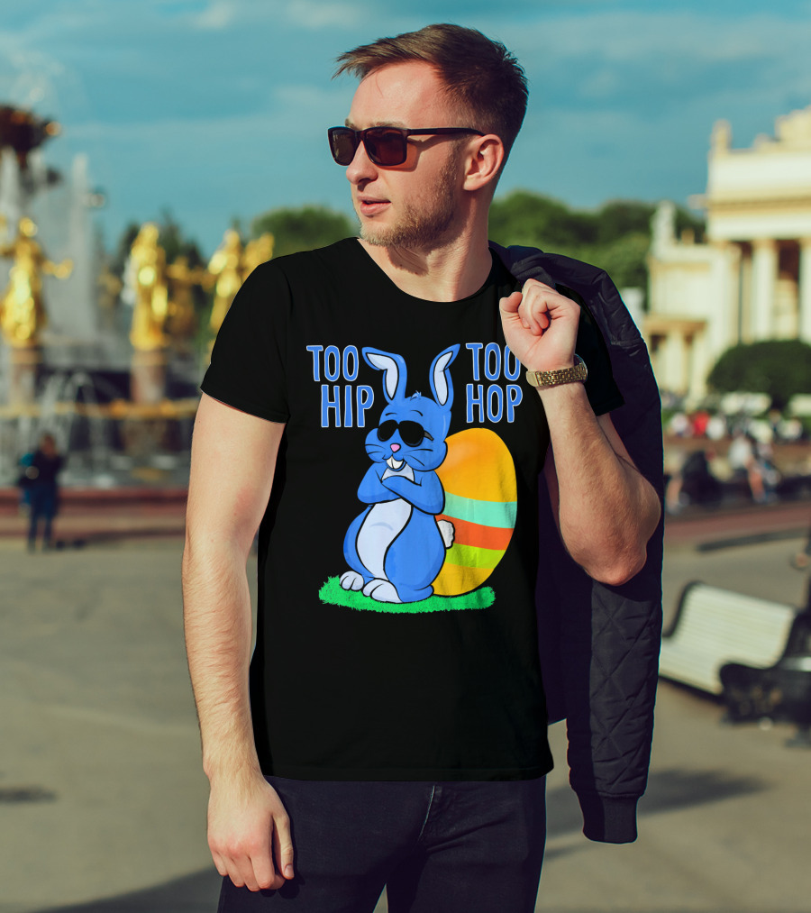 Too Hip Too Hop Easter Bunny Egg Girls Kids T-Shirt
