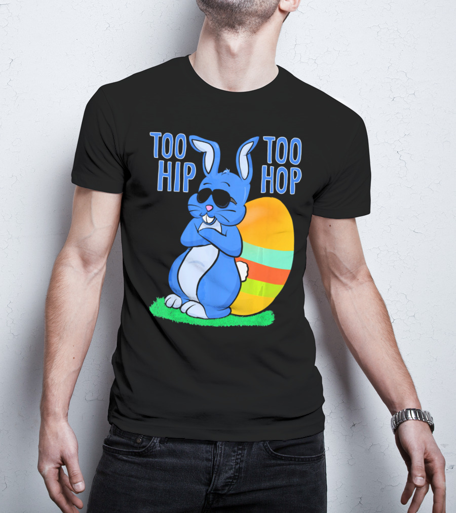 Too Hip Too Hop Easter Bunny Egg Girls Kids T-Shirt