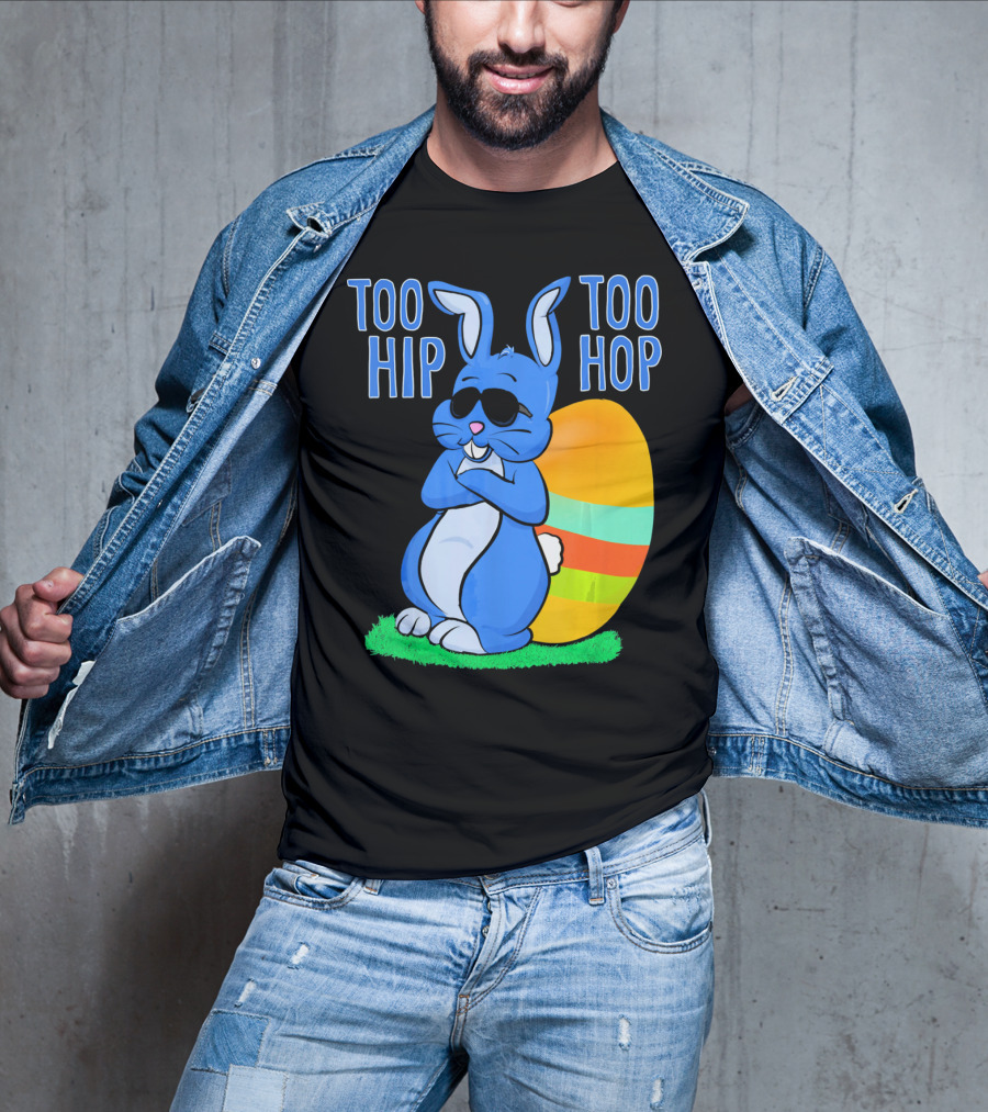 Too Hip Too Hop Easter Bunny Egg Girls Kids T-Shirt