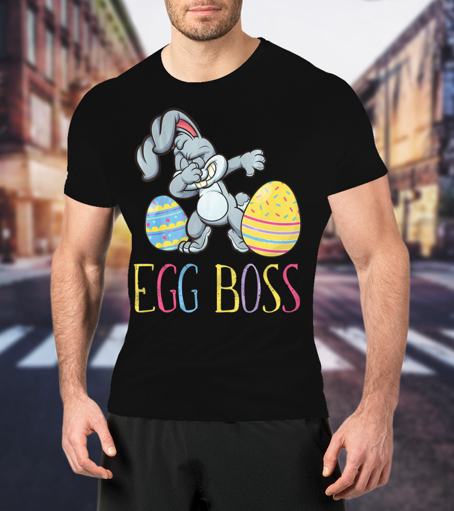 Dabbing Bunny Egg Boss Easter Fun T-Shirt