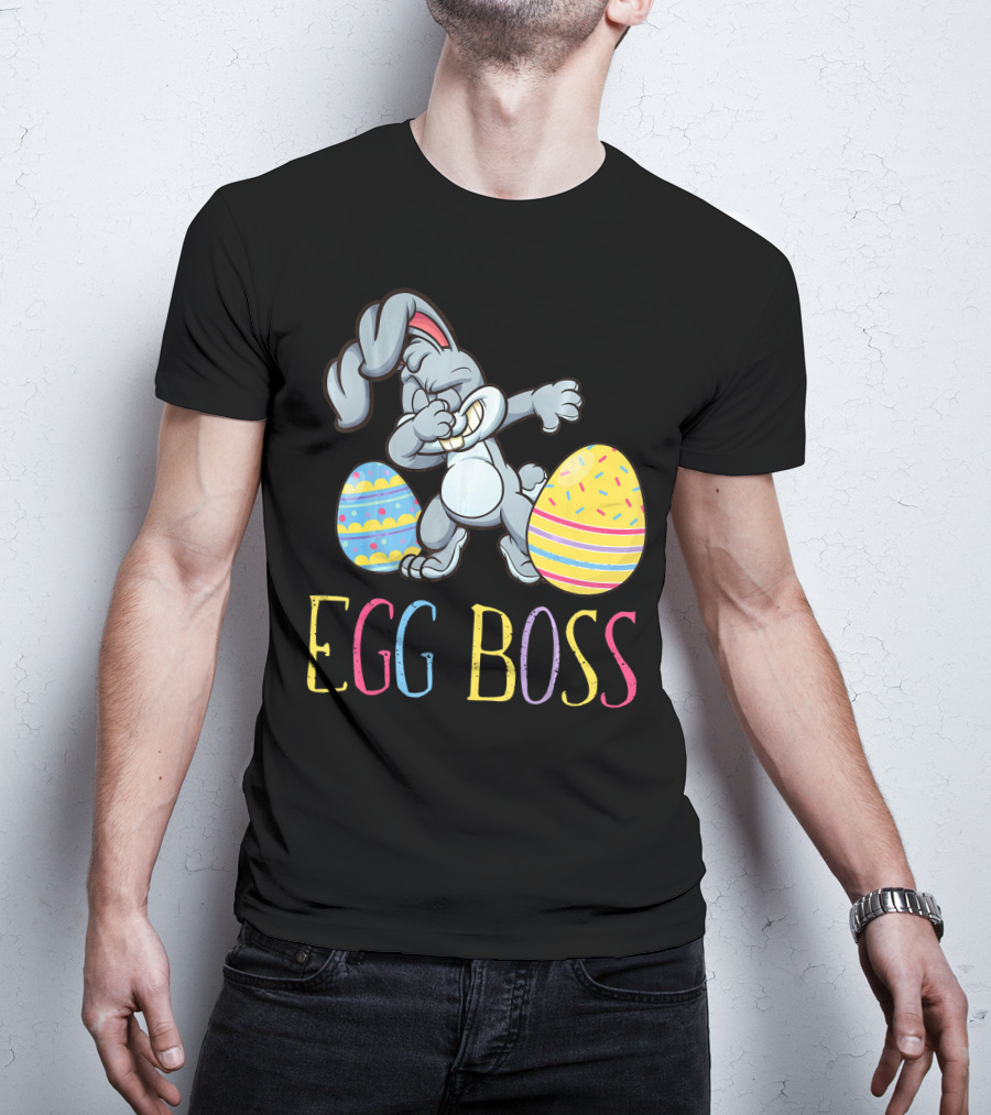 Dabbing Bunny Egg Boss Easter Fun T-Shirt