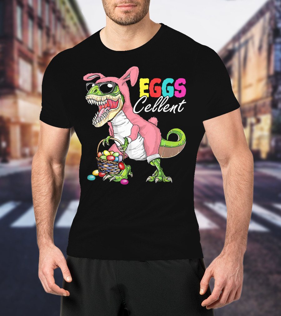 EGGS Cellent Dinosaur Easter Rex Bunny T-Shirt