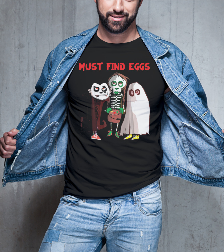 Must Find Eggs Funny Zombies Searching For Easter T-Shirt