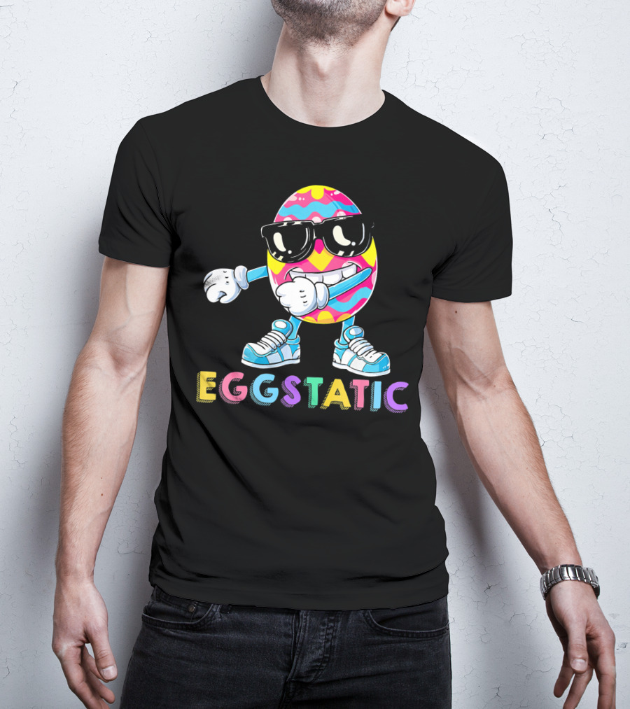 Eggstatic Flossing Easter Egg Dance With Sunglasses And Sneakers T-Shirt