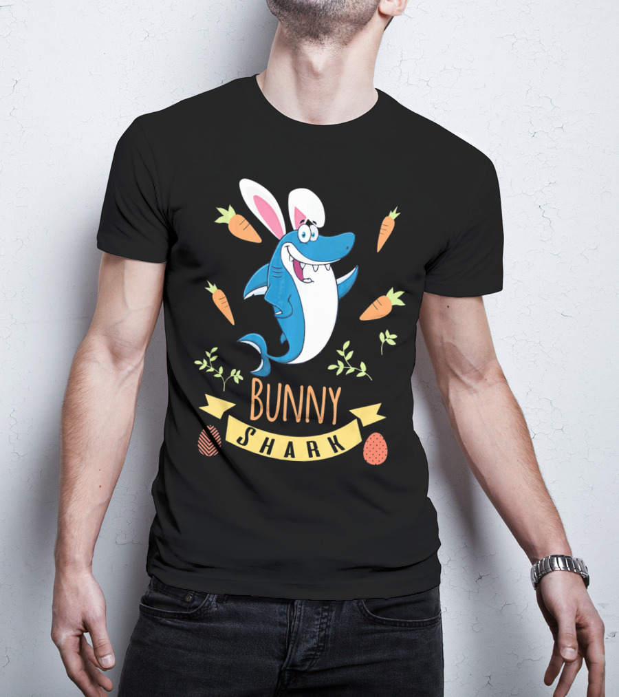 Bunny Shark Easter Carrot Egg Adventure T-Shirt