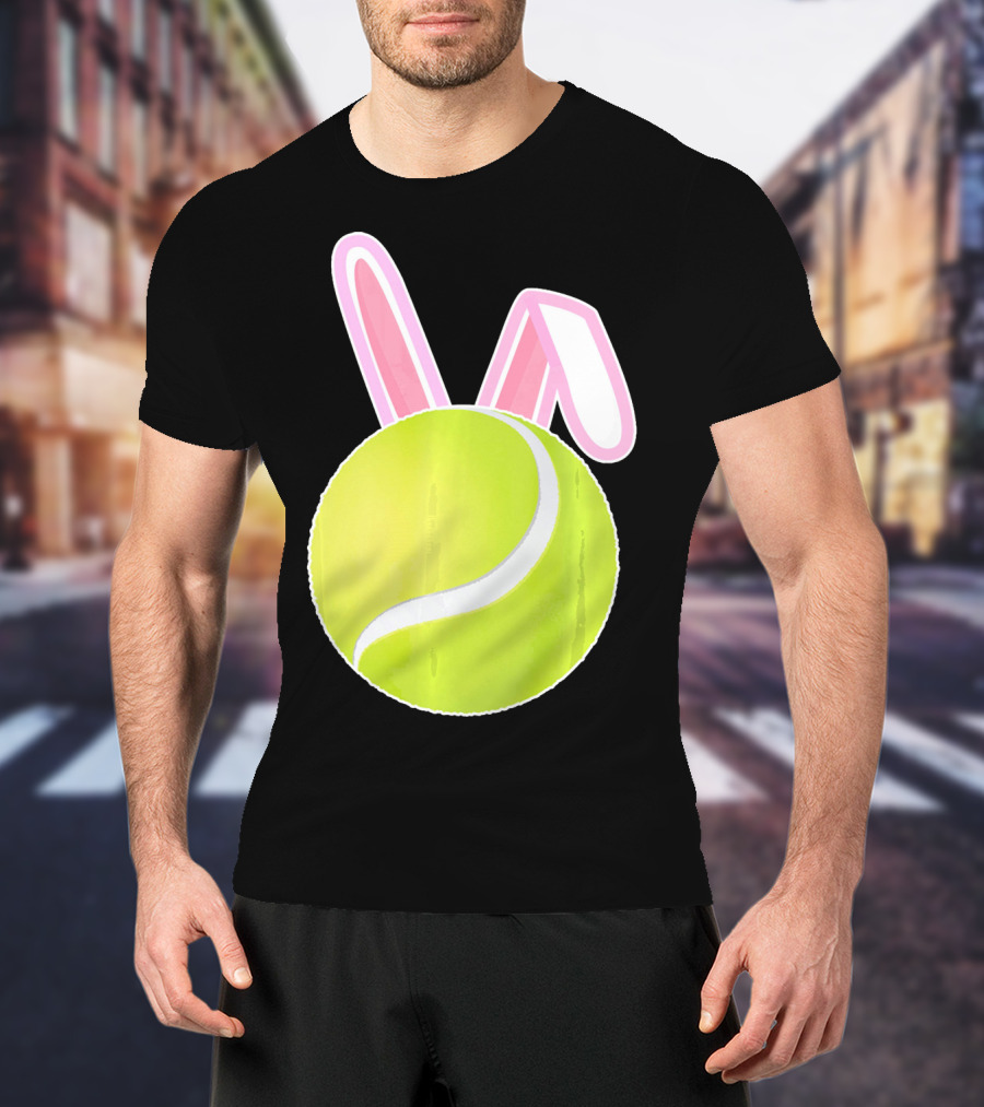 Tennis Ball With Easter Bunny Ears T-Shirt