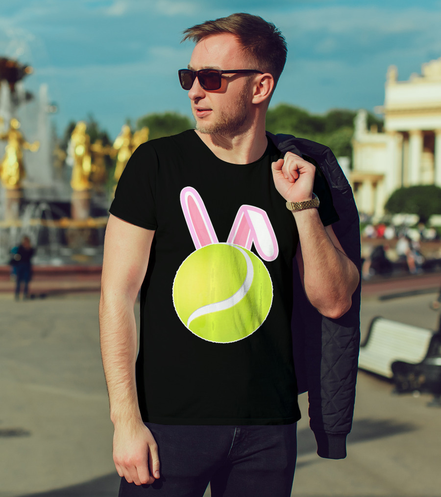 Tennis Ball With Easter Bunny Ears T-Shirt
