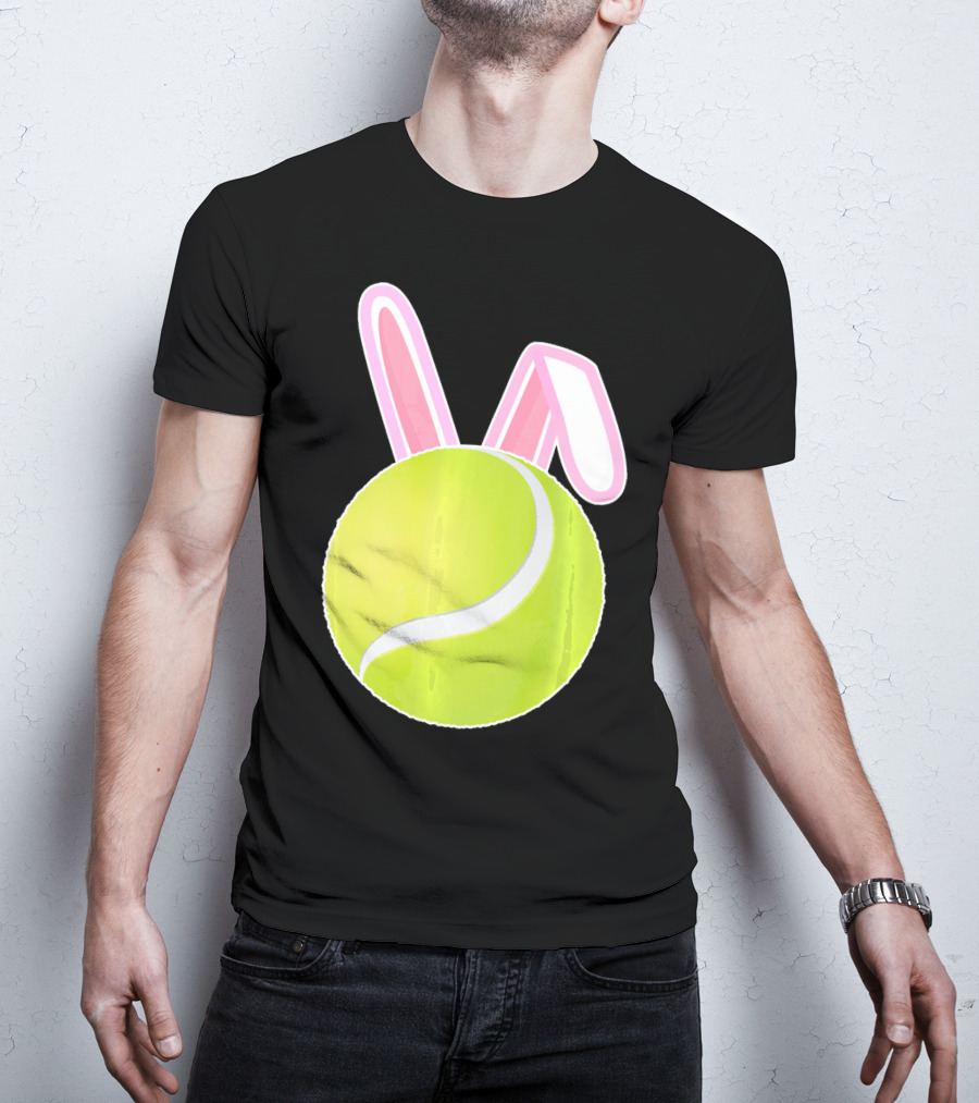 Tennis Ball With Easter Bunny Ears T-Shirt