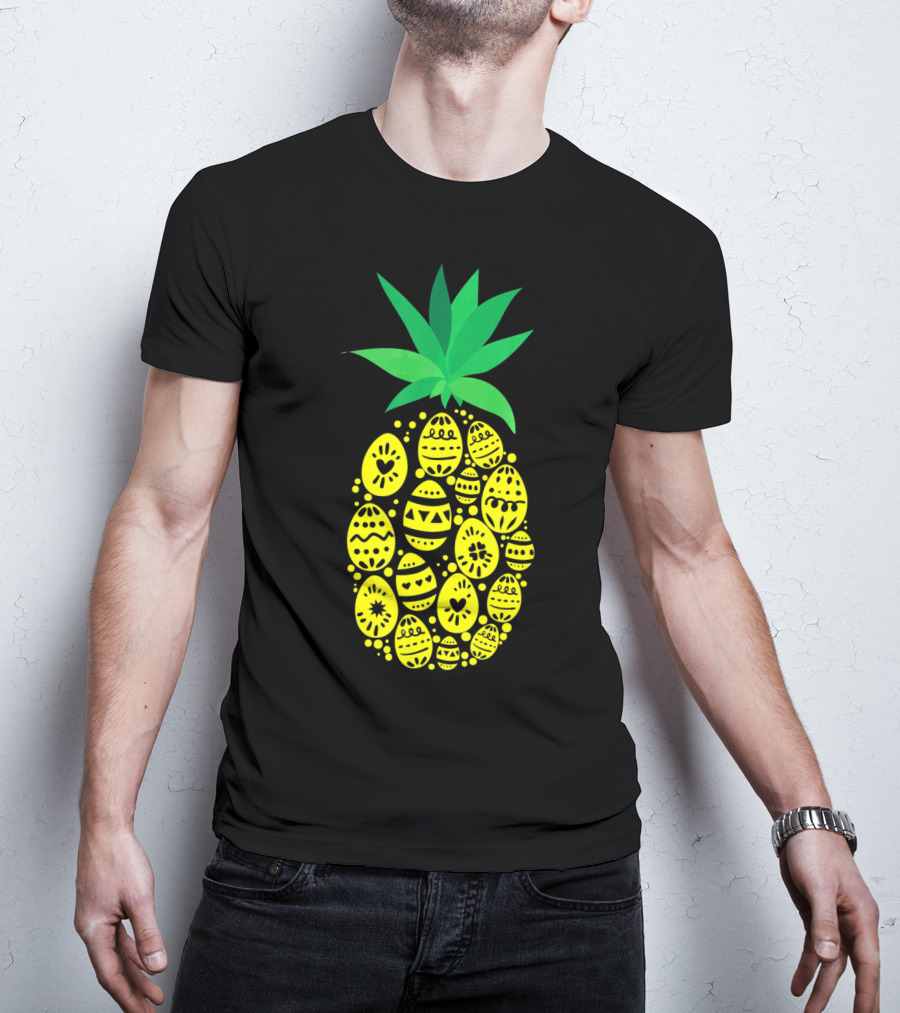 Funny Pineapple Easter Eggs Hunting East T-Shirt