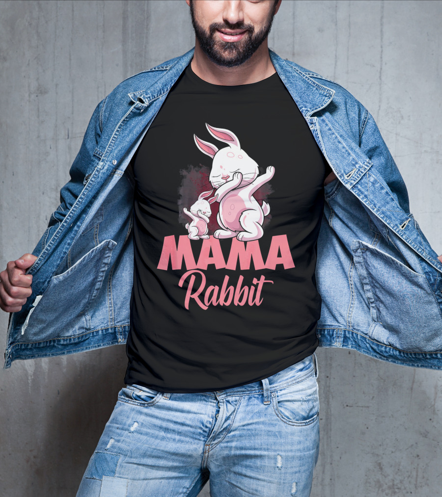Mama Rabbit Matching Family Bunny Mama Rabbit T-Shirt
