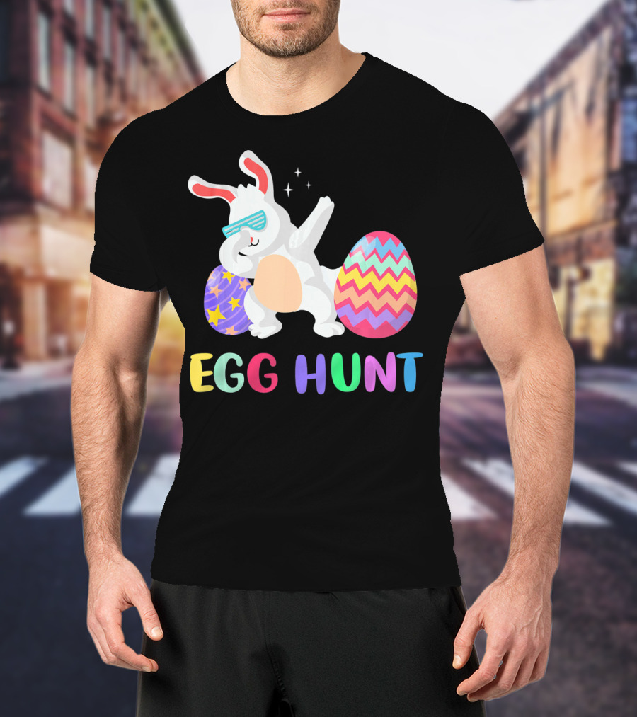 Easter Bunny Dabbing Egg Hunt Funny Easter T-Shirt