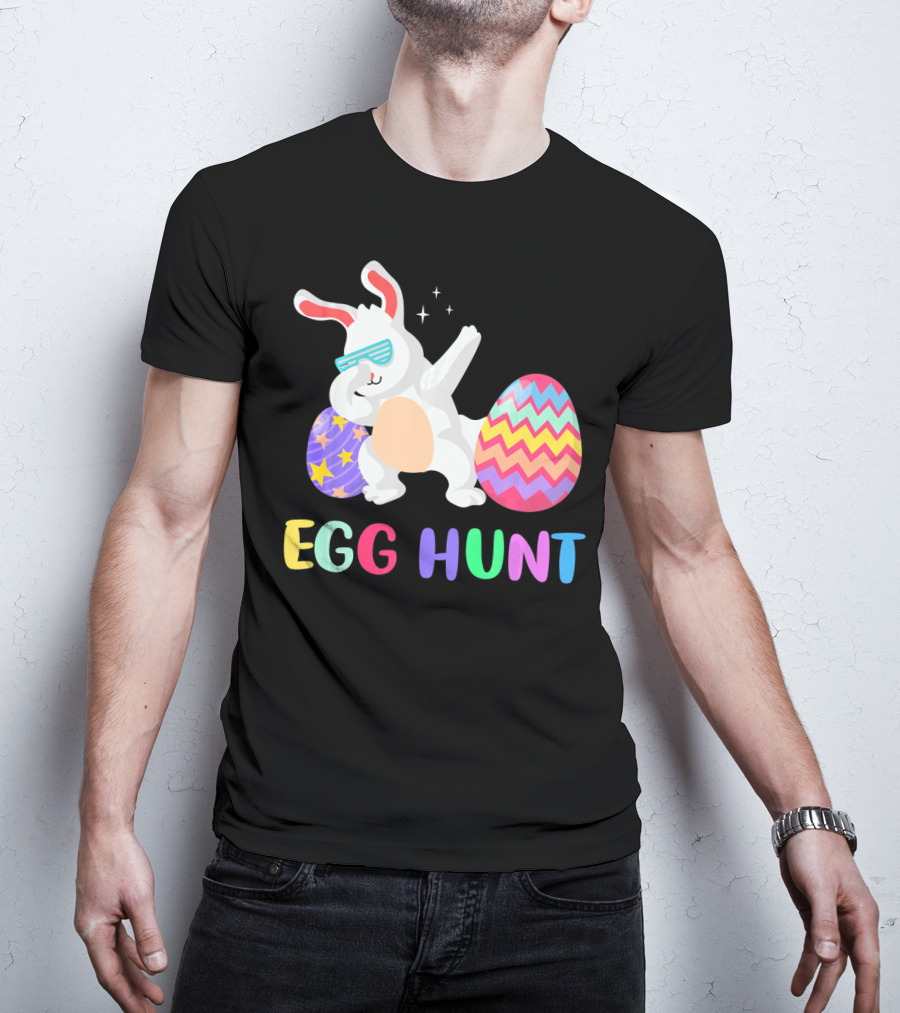 Easter Bunny Dabbing Egg Hunt Funny Easter T-Shirt