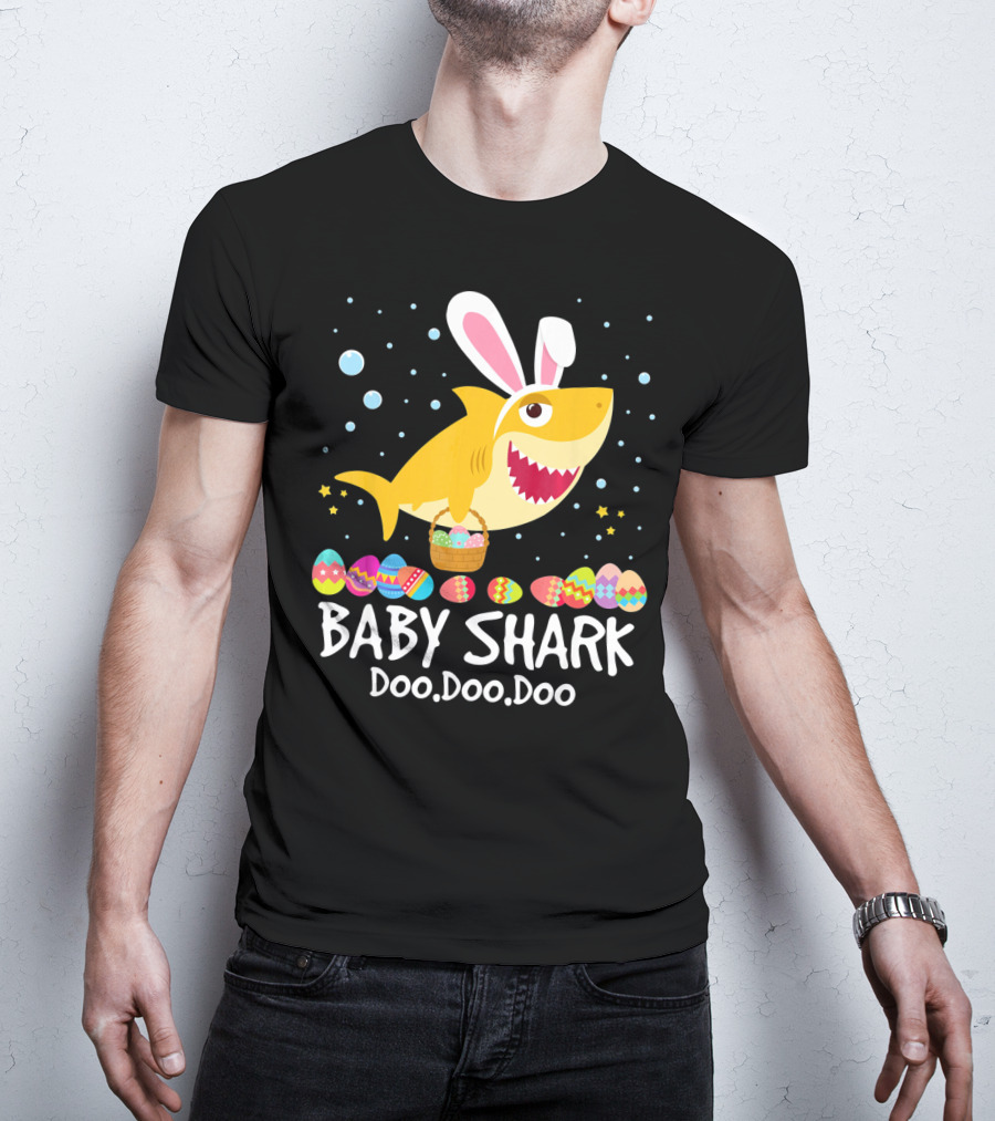BABY SHARK Doo Doo Doo Bunny Ear Easter Egg Basket T-Shirt