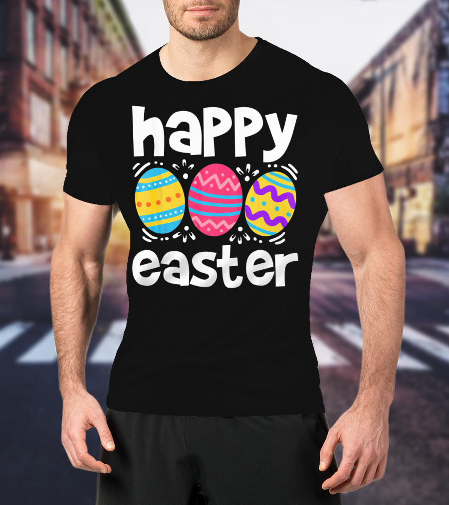Happy Easter Colorful Eggs T-Shirt
