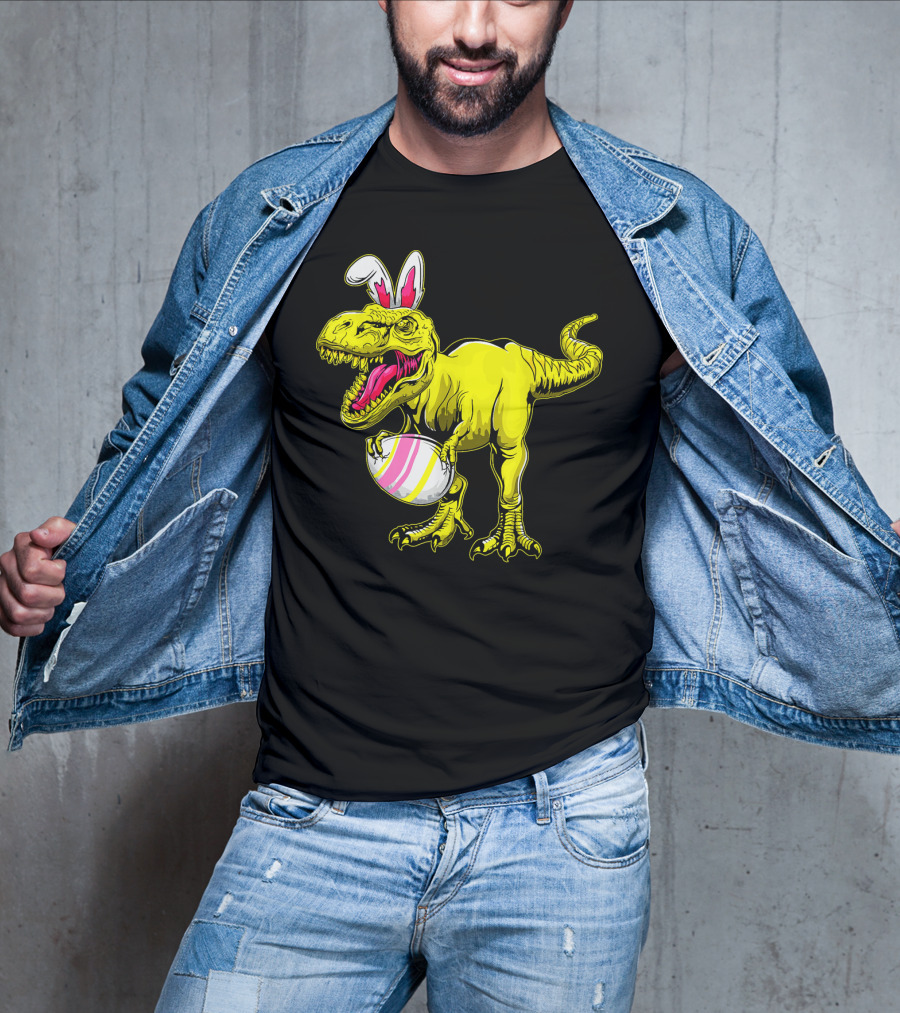Tyrannosaurus Rex Easter Bunny Dinosaur With Egg T-Shirt