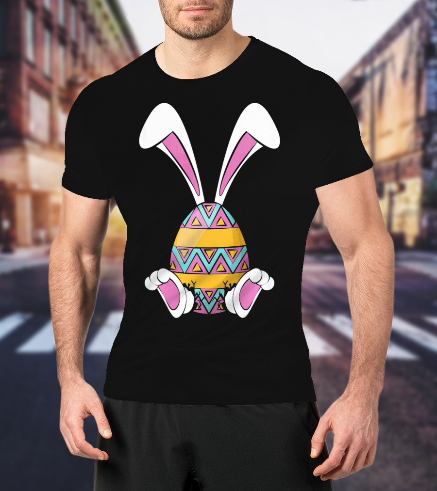 Funny Bunny Easter Egg Cute Happy Rabb T-Shirt
