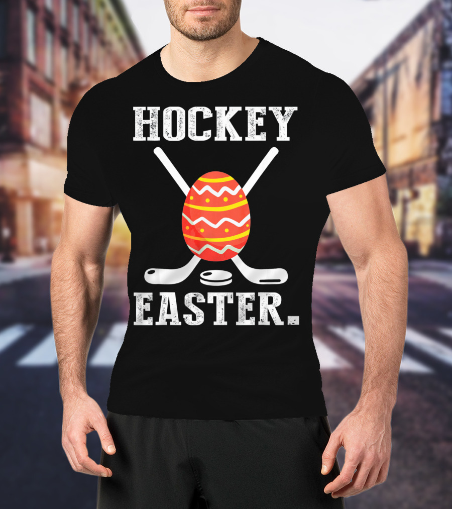 Hockey Easter Egg Crossed Sticks T-Shirt