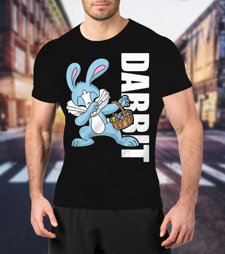 Easter Basket Stuffers Kids Dabbin Dabbit Rabbit With Eggs T-Shirt