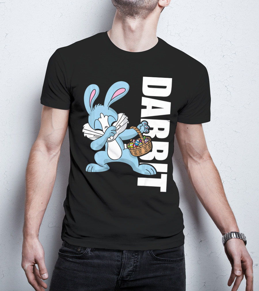 Easter Basket Stuffers Kids Dabbin Dabbit Rabbit With Eggs T-Shirt
