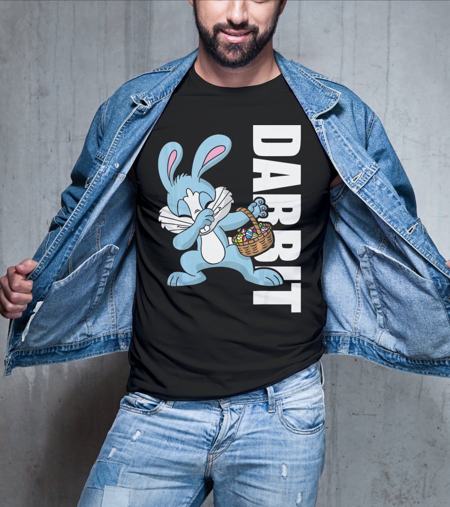 Easter Basket Stuffers Kids Dabbin Dabbit Rabbit With Eggs T-Shirt