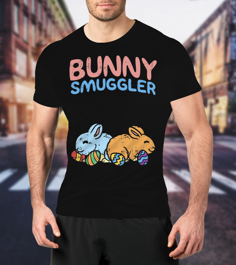 Bunny Smuggler Twins Easter Pregnancy T-Shirt