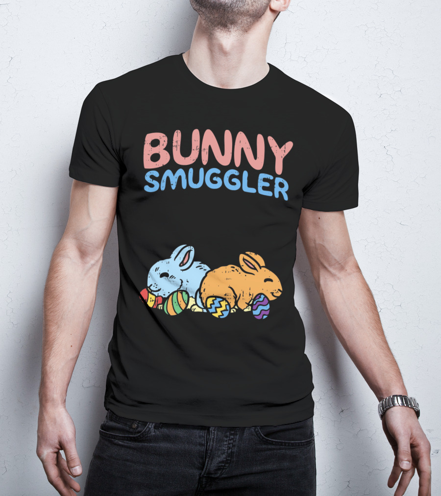 Bunny Smuggler Twins Easter Pregnancy T-Shirt