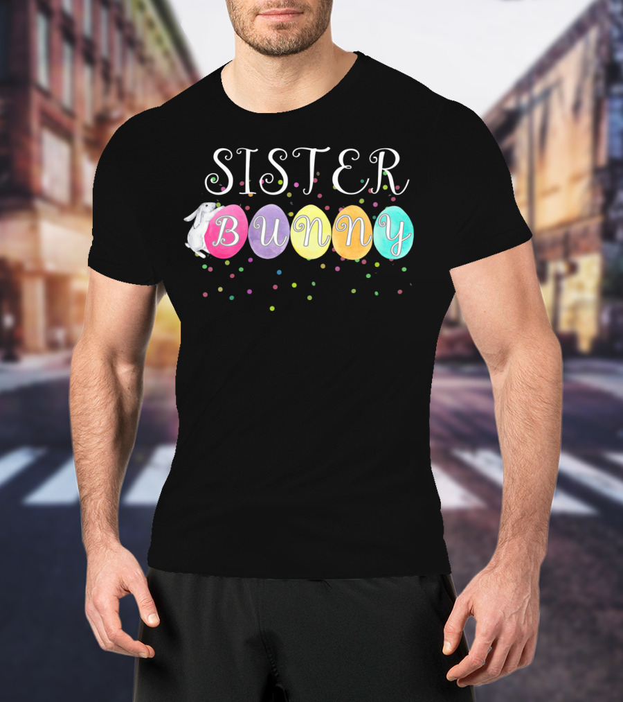 SISTER BUNNY Colorful Eggs Kids T-Shirt