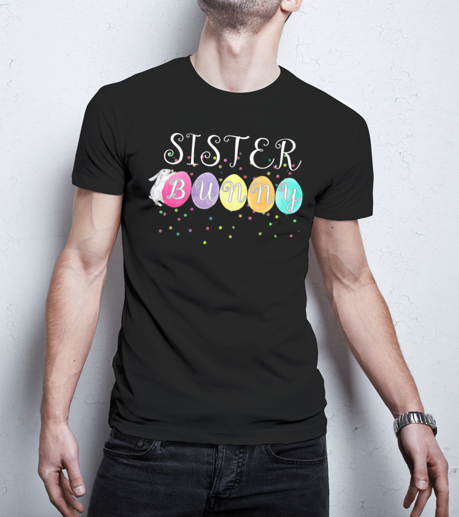 SISTER BUNNY Colorful Eggs Kids T-Shirt