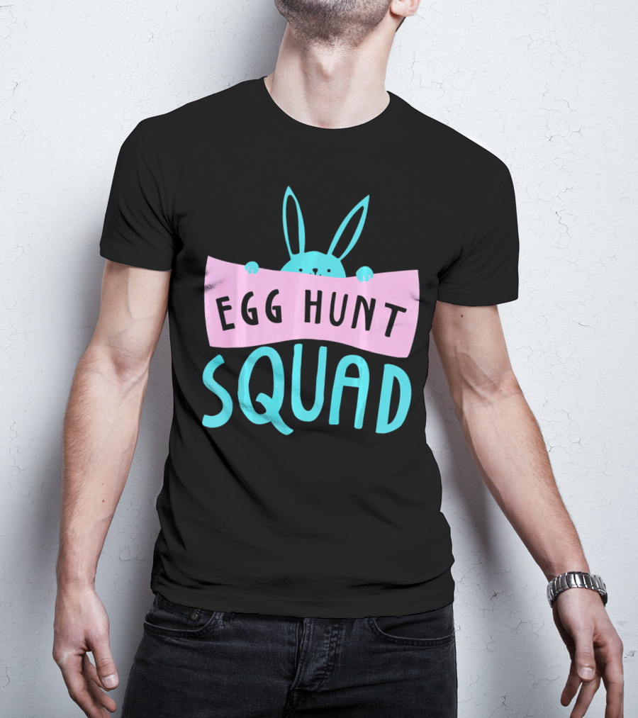 Egg Hunt Squad Easter Bunny Banner T-Shirt