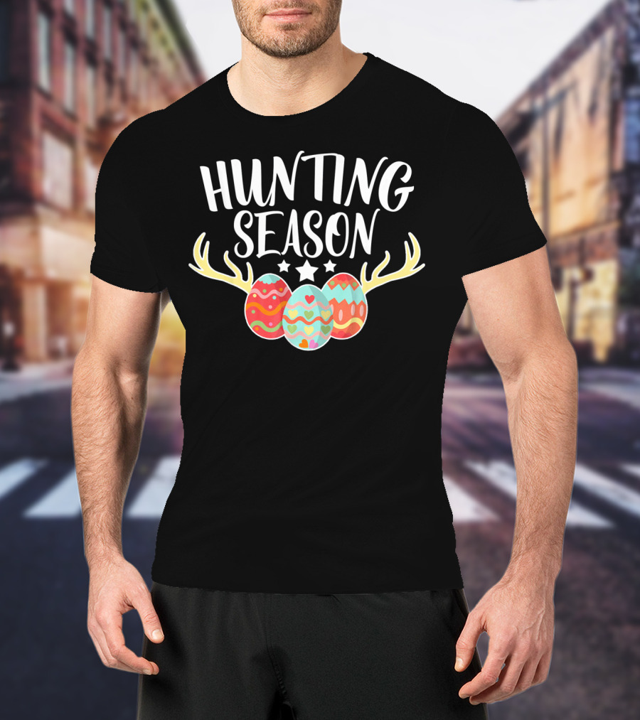 Hunting Season Happy Easter Kids Boys Girl T-Shirt