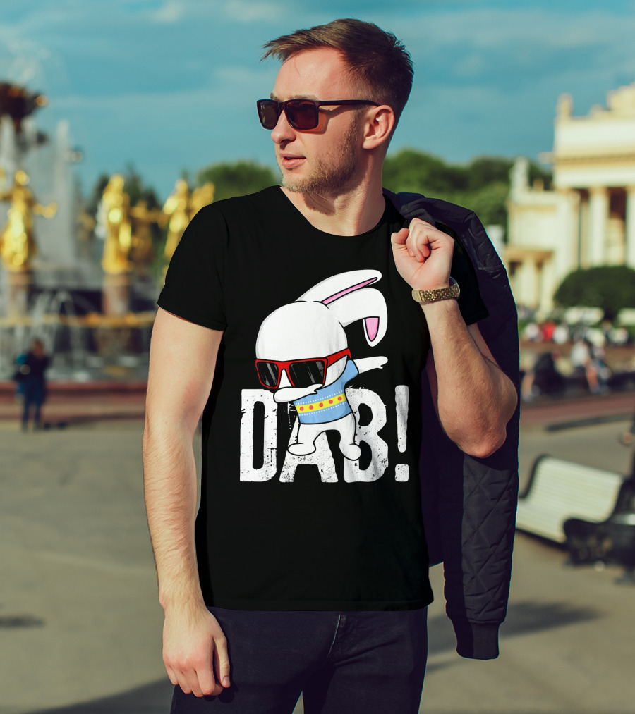 Dabbing Bunny Hip Hop Easter Dab With Sunglasses T-Shirt