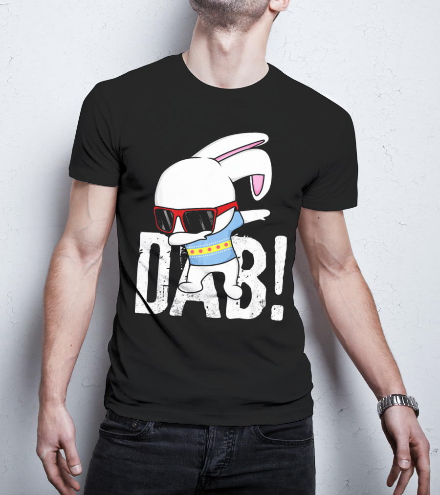 Dabbing Bunny Hip Hop Easter Dab With Sunglasses T-Shirt