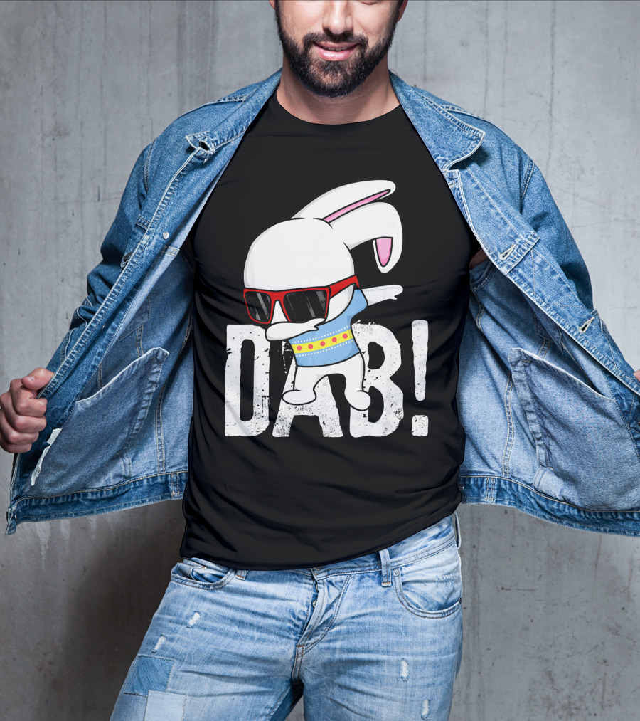 Dabbing Bunny Hip Hop Easter Dab With Sunglasses T-Shirt