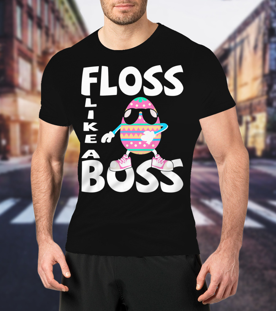 Floss Like A Boss Cute Flossing Easter Egg T-Shirt