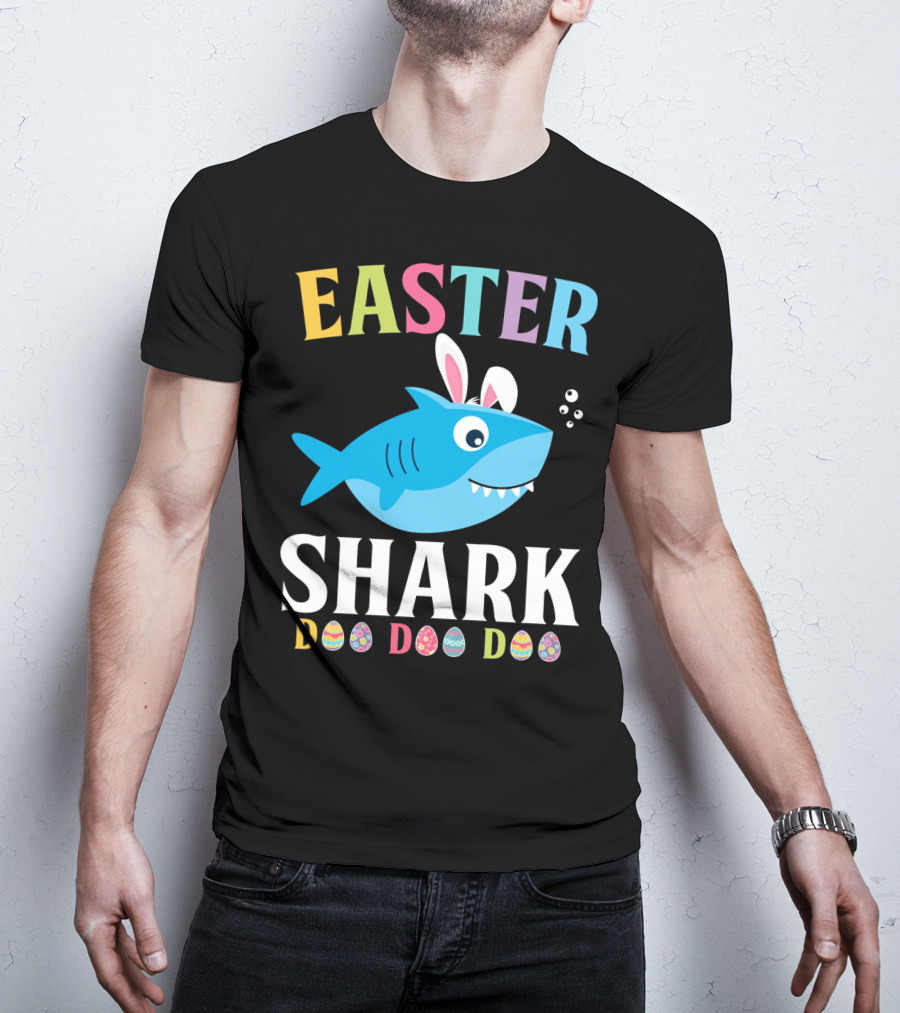 Easter Shark Bunny Do Do Do Kids Toddler T-Shirt