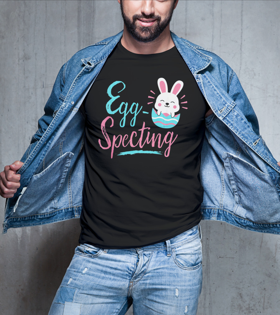 Egg-Specting Funny Easter Bunny In Decorated Egg T-Shirt