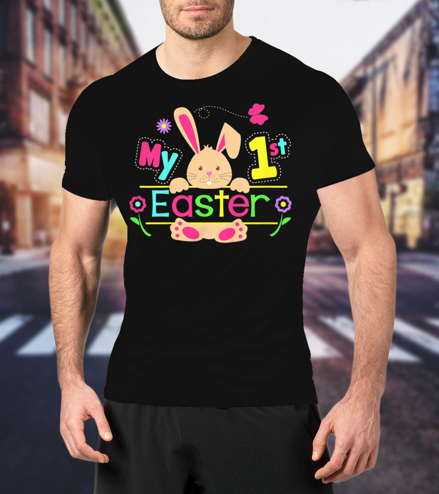 Kids My 1st Easter Bunny Flowers T-Shirt
