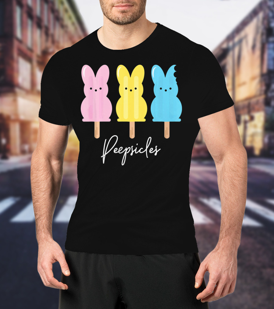 Peepsicles Fun Easter Bunny Cute Peep Popsicle T-Shirt