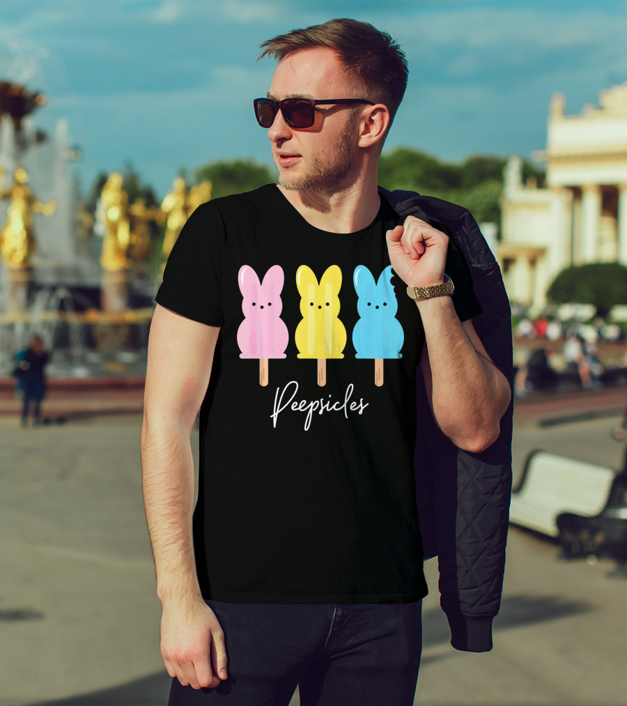 Peepsicles Fun Easter Bunny Cute Peep Popsicle T-Shirt