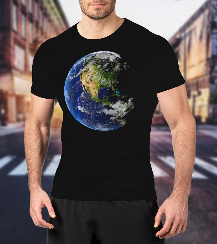 Planet Earth North America Globe T-Shirt