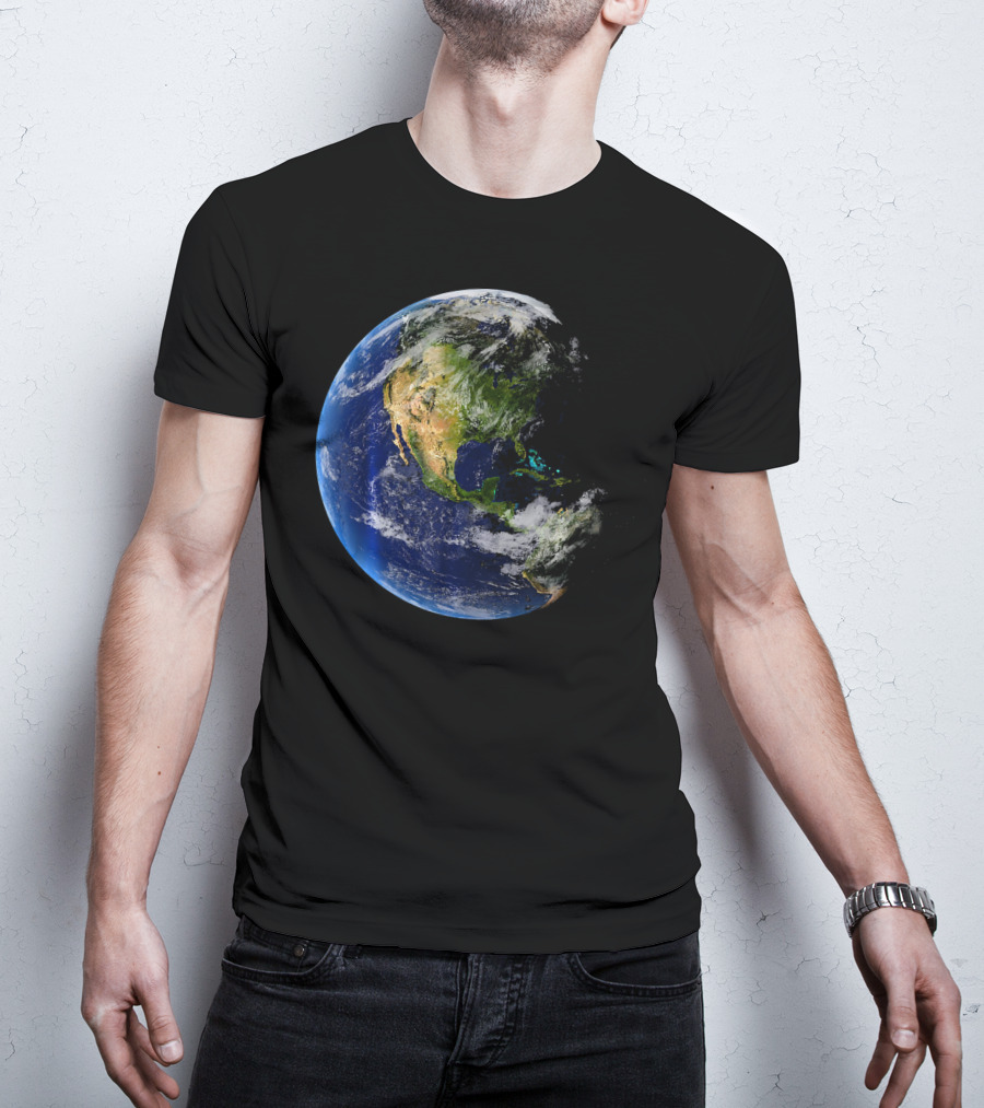 Planet Earth North America Globe T-Shirt